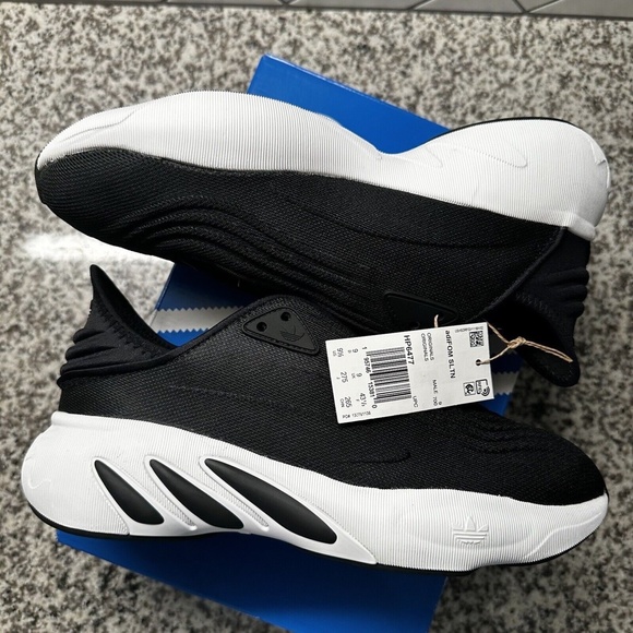 Adidas Originals ADIFOM SLTN Lifestyle Shoes Men Sz 9.5 HP6477 Boost Black/White main image 6